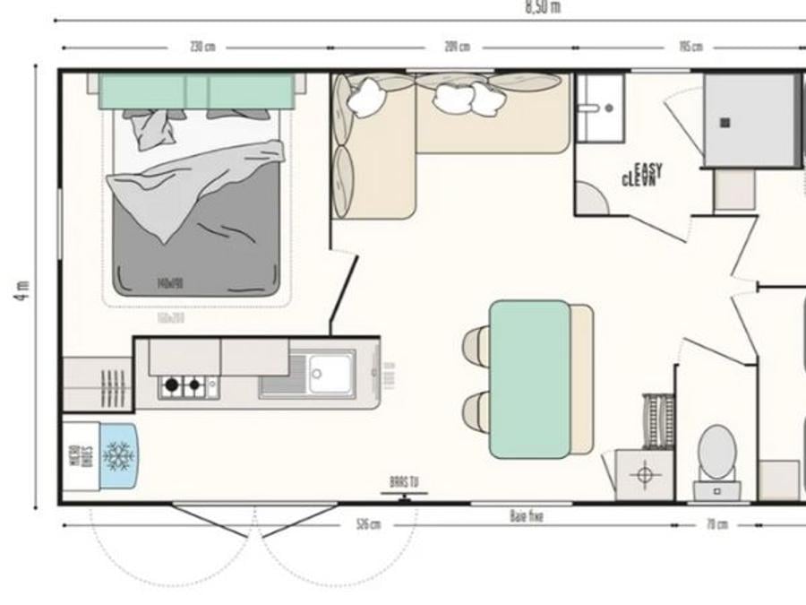 Mobilhome 4 personnes - Mobile home HERON**** 3