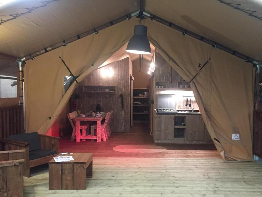 Tente en toile et en bois 5 personnes - Lodge Woody 38 1