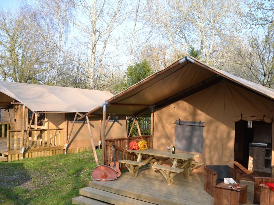 Tente en toile et en bois 4 personnes - Lodge Woody 27 14