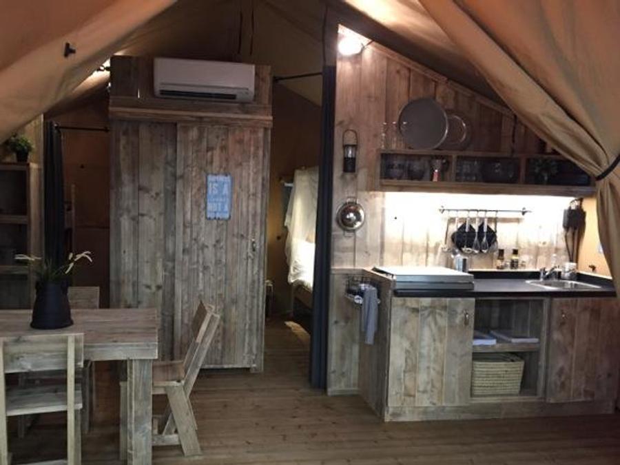 Tente en toile et en bois 4 personnes - Lodge Woody 27 11