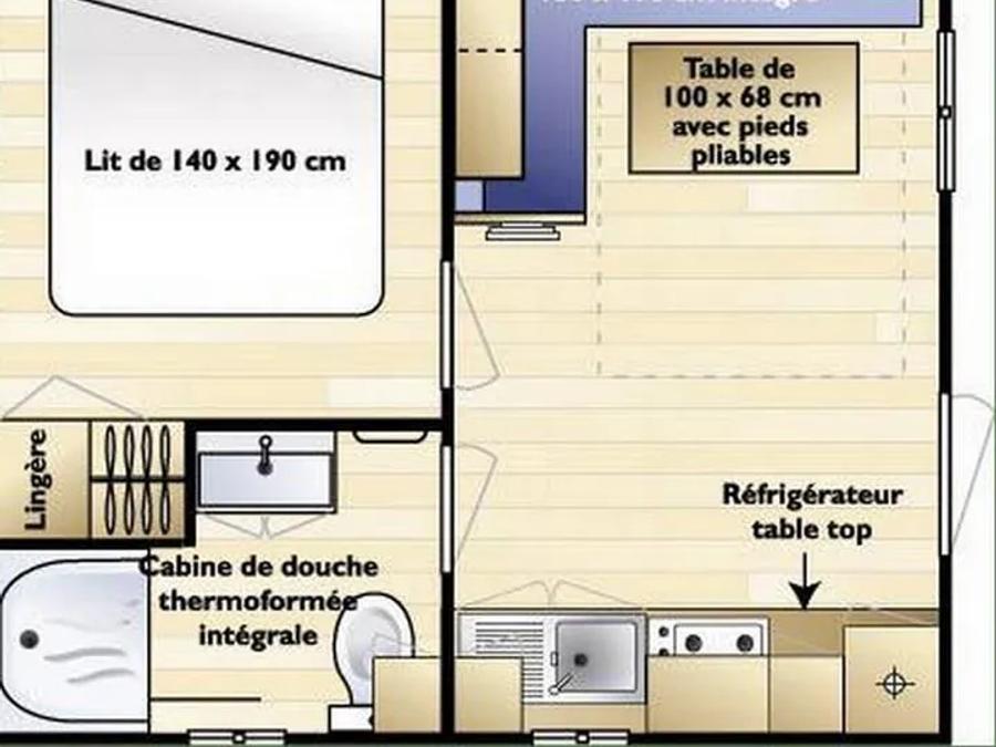 Mobilhome 2 personnes - Couple (1 chambre) 3