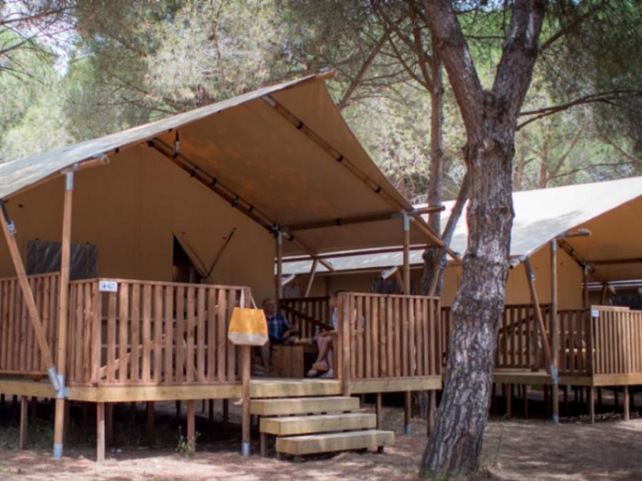 Tente en toile et en bois 4 personnes - Lodge 0