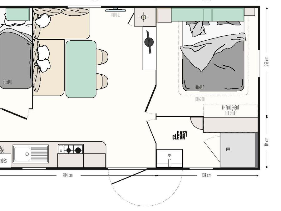 Mobilhome 4 personnes - Rio 4 P Clim 1