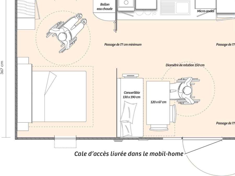 Mobilhome 4 personnes - Life 4 P Clim - PMR 4