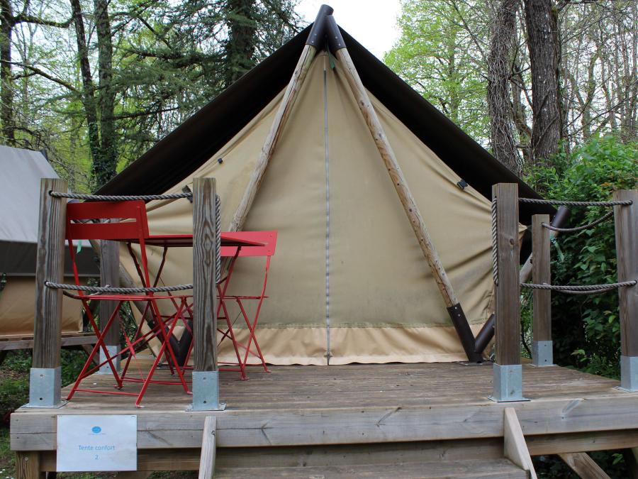 Tente 2 personnes - Tente Prêt à camper 6m² 1 chambre - sans sanitaires + terrasse 3m² 2 pers 2