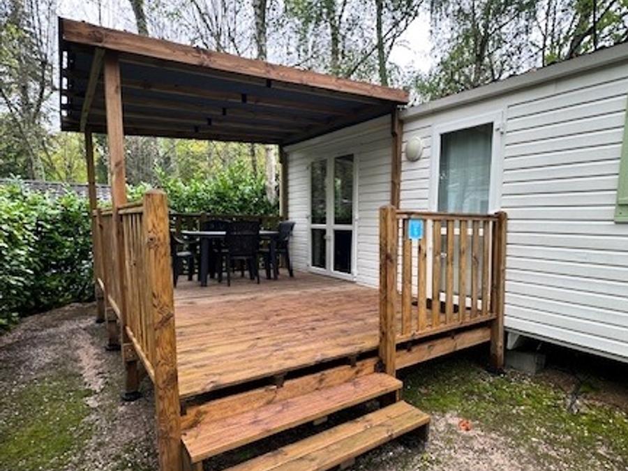 Mobilhome 6 personnes - Mobil-home Confort 28m² 2 chambres + terrasse couverte 13.5m² - TV 4/6 pers 0