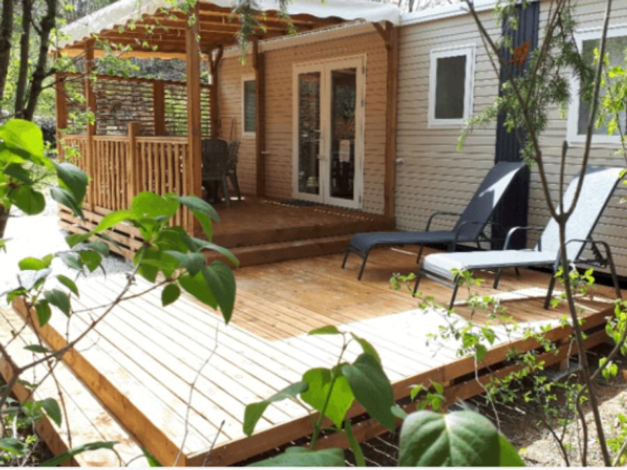 Mobilhome 8 personnes - Mobil-home Confort 32m² 3 chambres + terrasse semi-couverte - TV 6/8 pers 0