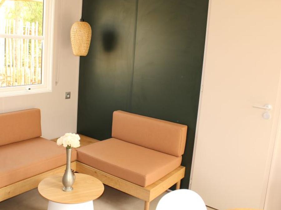 Mobilhome 6 personnes - Mobil-home Premium 40m² avec SPA -3 chambres - 2 salles de bain + terrasse 25m² - TV - Clim - 2/6 pers 5