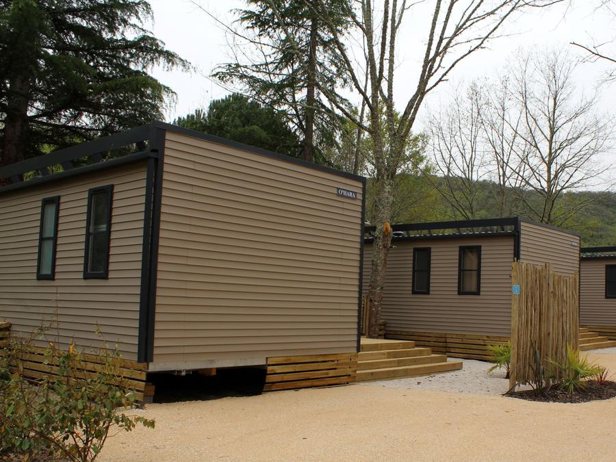 Mobilhome 6 personnes - Mobil-home Premium 40m² avec SPA -3 chambres - 2 salles de bain + terrasse 25m² - TV - Clim - 2/6 pers 4