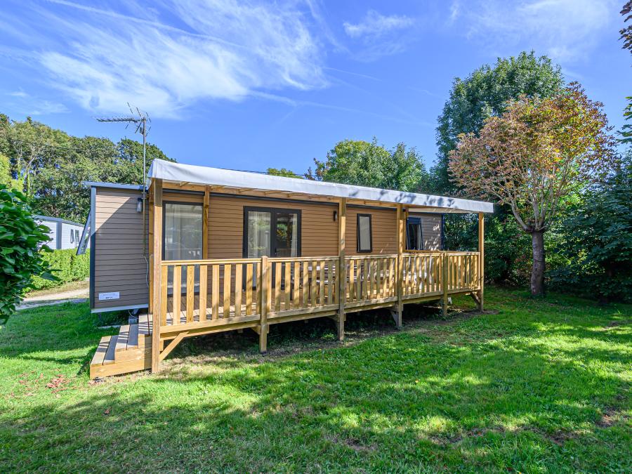 Mobilhome 6 personnes - Mobil-home Premium 40m² - 3 chambres - terrasse couverte - TV + draps + serviettes 6 pers. 0