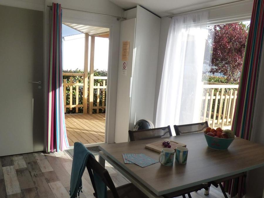 Mobilhome 6 personnes - Mobilhome ARCHIPEL Premium 30m² - 3 chambres / terrasse couverte + TV + LV + Draps 6 pers 7