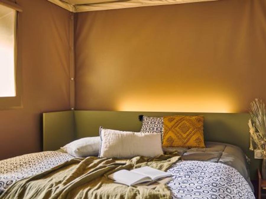 Tente 4 personnes - Tente Lodge JUNGLE 26m² 2 chambres + terrasse 5