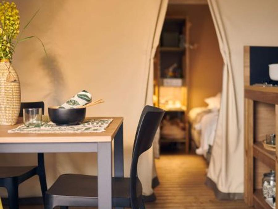Tente 4 personnes - Tente Lodge JUNGLE 26m² 2 chambres + terrasse 1
