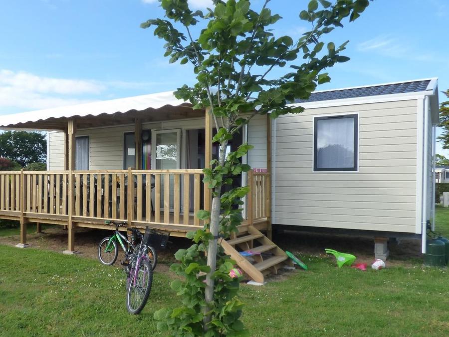 Mobilhome 8 personnes - Mobilhome FAMILY Premium 36m² - 4 chambres / terrasse couverte + TV + LV + Draps 8 pers 0