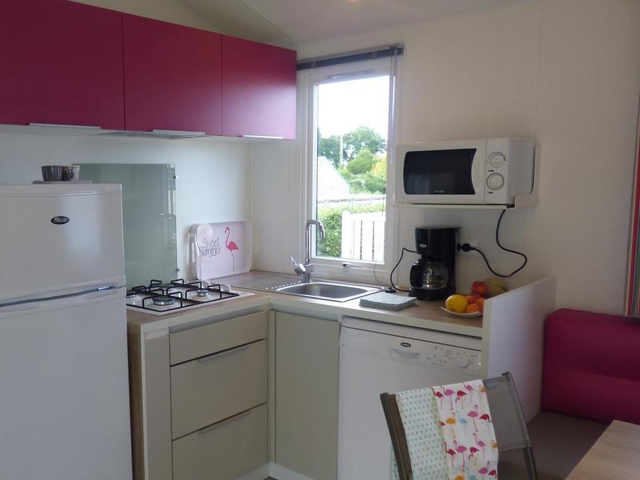 Mobilhome 8 personnes - Mobilhome FAMILY Premium 36m² - 4 chambres / terrasse couverte + TV + LV + Draps 8 pers 2