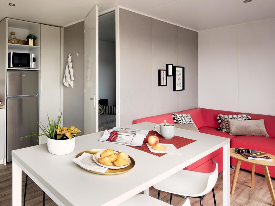 Mobilhome 4 personnes - Mobilhome PENDRUC Premium 30m² - 2 chambres / terrasse couverte + TV + LV + Draps 4 pers 2