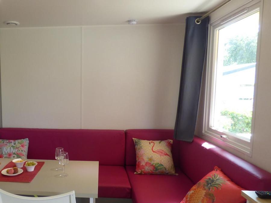 Mobilhome 2 personnes - Mobilhome OUESSANT Confort 18m² - 1 chambre / terrasse couverte + TV 2 pers 2