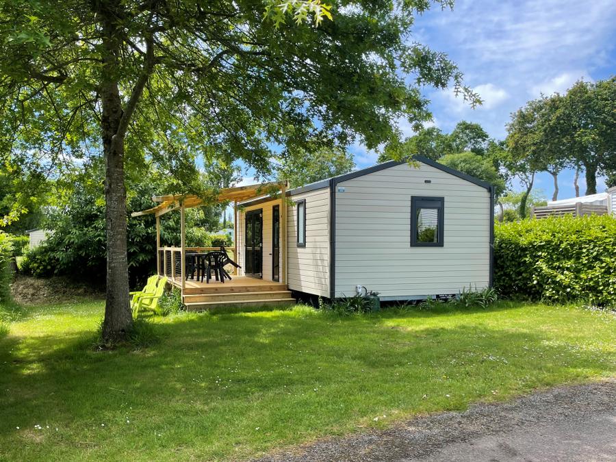 Mobilhome 6 personnes - CORNOUAILLE Confort 35m² - 3 chambres / Terrasse couverte + TV 0