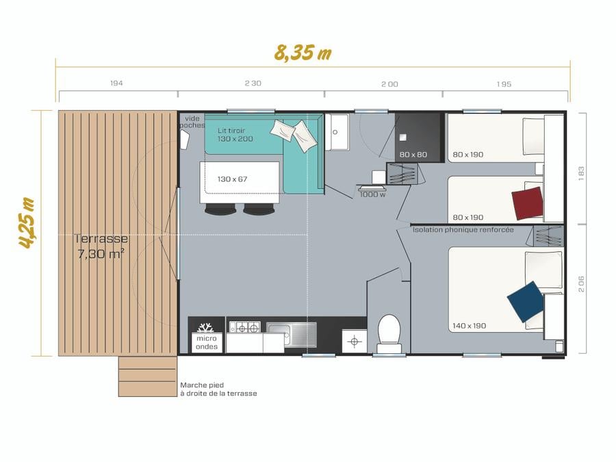 Mobilhome 6 personnes - LOGGIA BAY 5