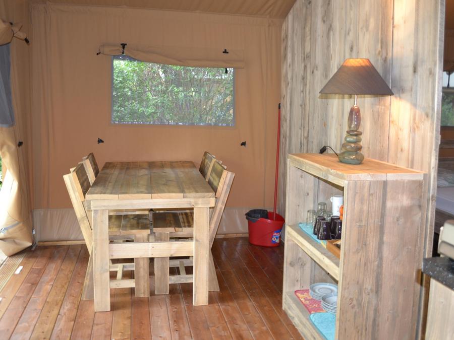Tente en toile et en bois 4 personnes - Lodge Safari - 25m² - 2 chambres + terrasse 10m2 4