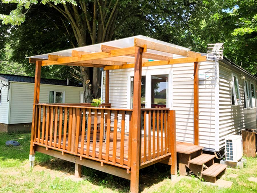 Mobilhome 4 personnes - CONFORT - 2 chambres + terrasse+ grand frigo congélateur- Clim et Tv Inclus 0