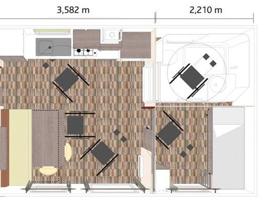 Mobilhome 4 personnes - Cottage Confort PMR 34m² - 2 chambres 2/4 pers 2