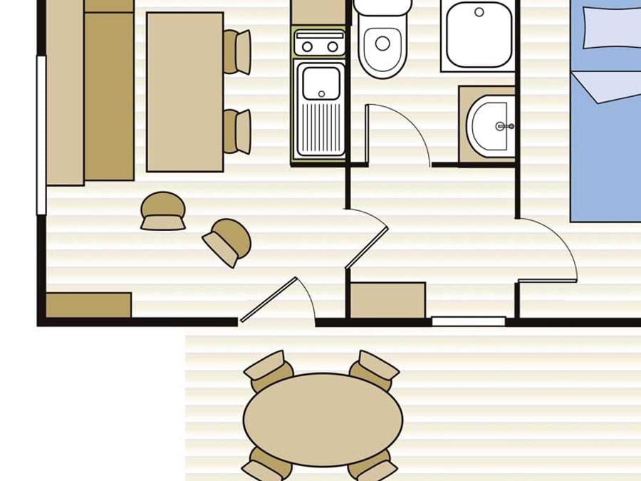 Bungalow 4 personnes - ALIZE 4 Pers Dimanche 5