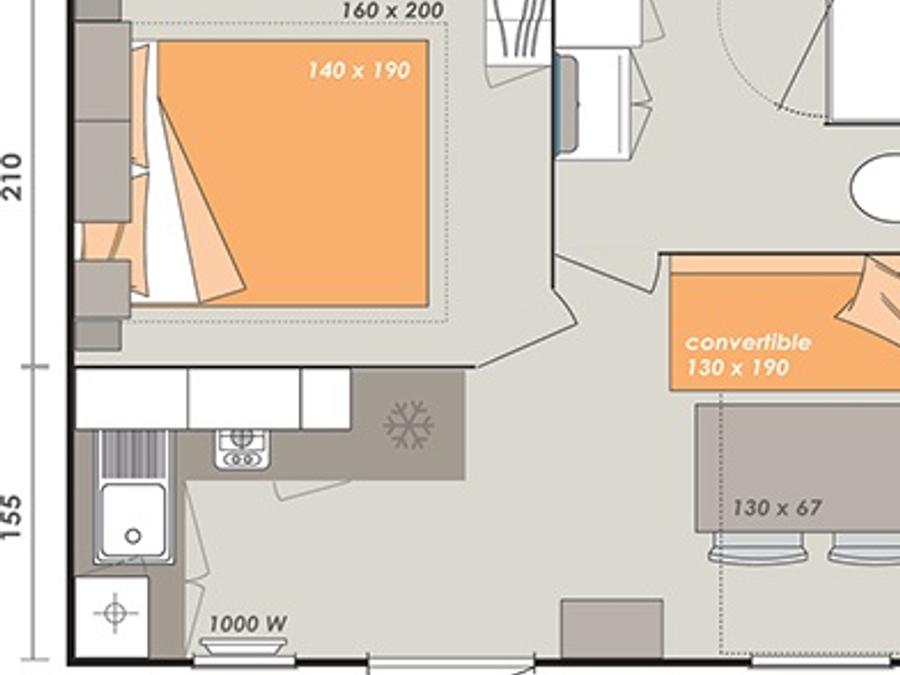 Mobilhome 4 personnes - ALOHA 5
