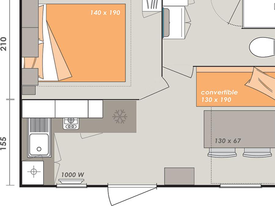 Mobilhome 4 personnes - ALOHA 5