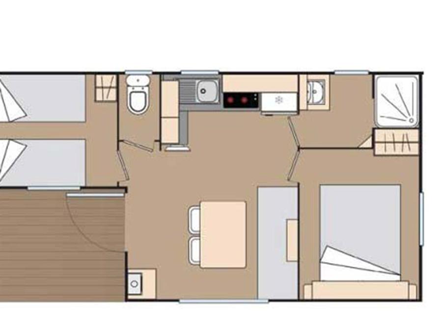 Mobilhome 4 personnes - SUN ROLLER - 26m² - 2 chambres 6