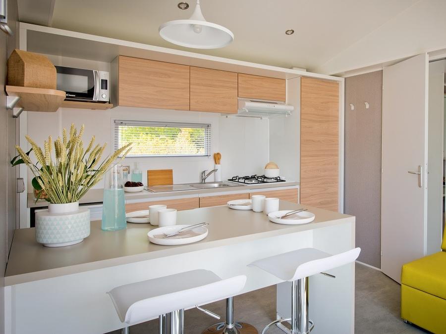 Mobilhome 4 personnes - Cottage Premium - 2 chambres - 2 salles de bains - Draps, serviettes, plancha, forfait ménage inclus 2