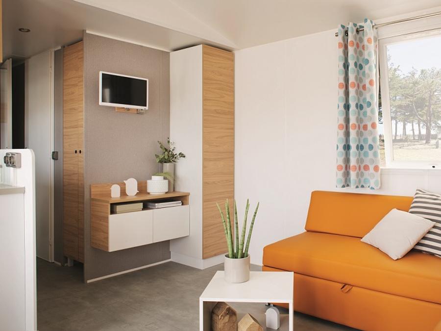 Mobilhome 6 personnes - Cottage Premium - 3 chambres - 2 salles de bains - Draps, serviettes, plancha, forfait ménage inclus 6