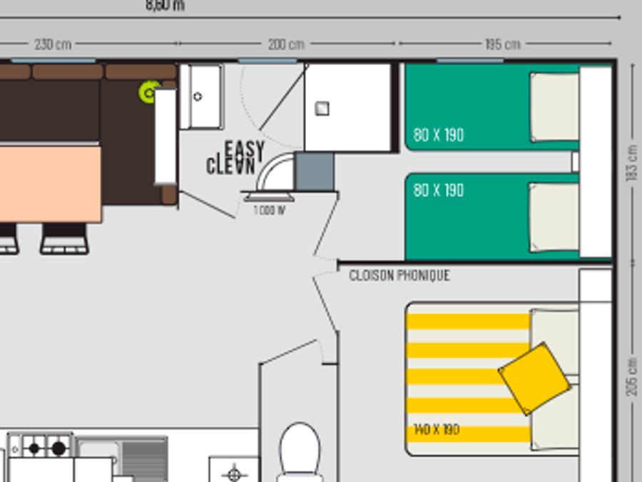 Mobilhome 4 personnes - LOGGIA BAY 2