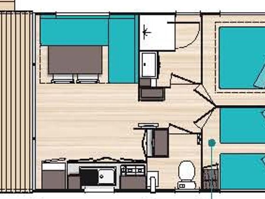 Mobilhome 4 personnes - COTTAGE O'PHEA 9
