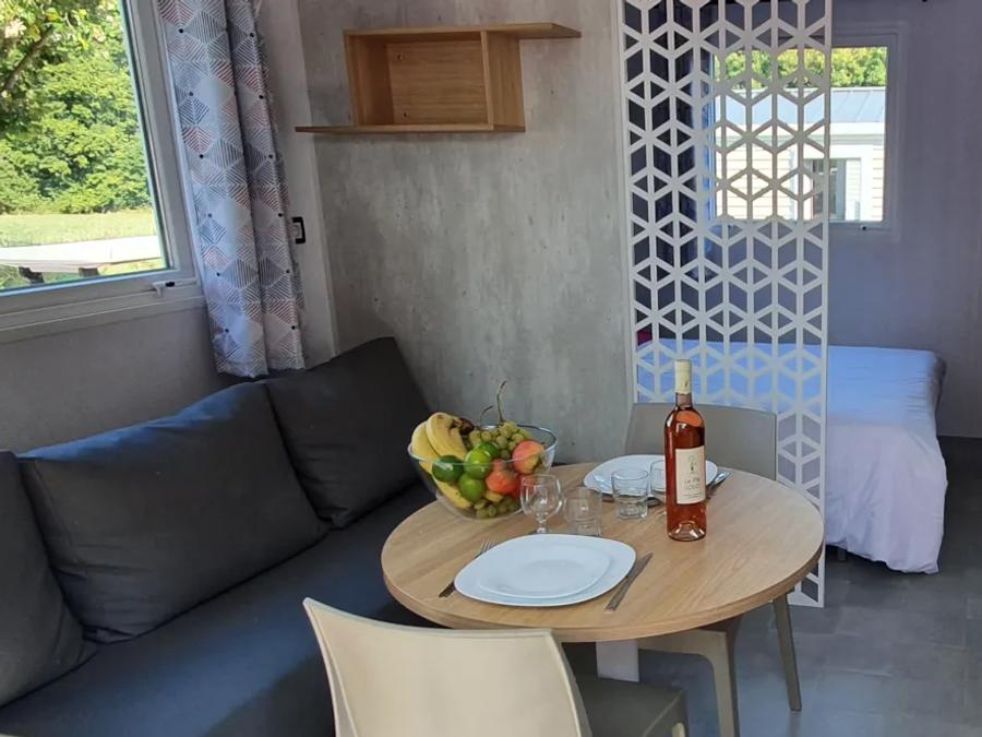 Mobilhome 3 personnes - Cottage Duo - 1 chambre : 21m² - Terrasse non couverte 11m² 2/3 pers. 1