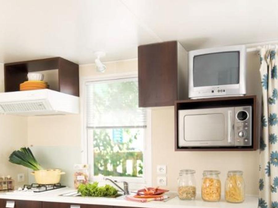 Mobilhome 3 personnes - Cottage Duo - 1 chambre : 21m² - Terrasse non couverte 11m² 2/3 pers. 9