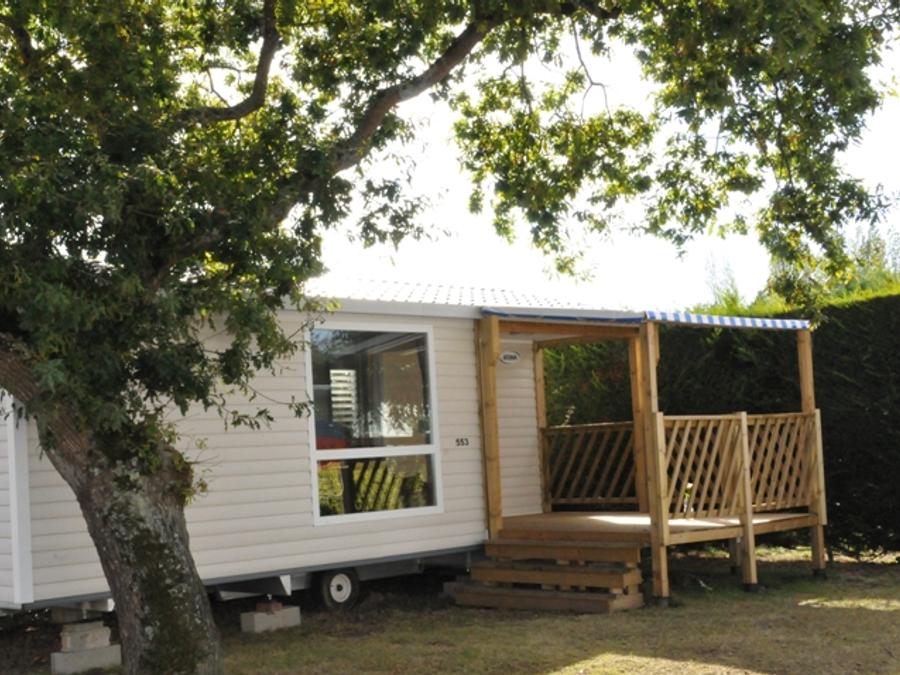 Mobilhome 5 personnes - Cottage Pacifique - 2 chambres : 27m² - Terrasse couverte 9m² 4/5 pers. 9