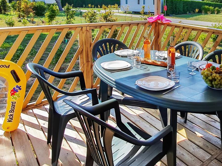 Mobilhome 5 personnes - Cottage Pacifique - 2 chambres : 27m² - Terrasse couverte 9m² 4/5 pers. 15