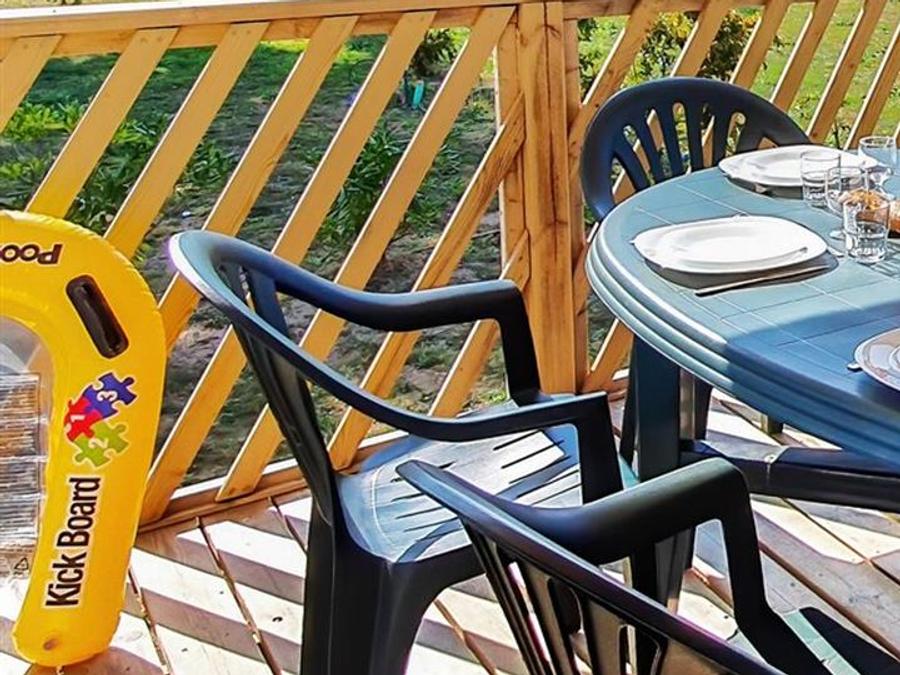 Mobilhome 5 personnes - Cottage Pacifique - 2 chambres : 27m² - Terrasse couverte 9m² 4/5 pers. 1