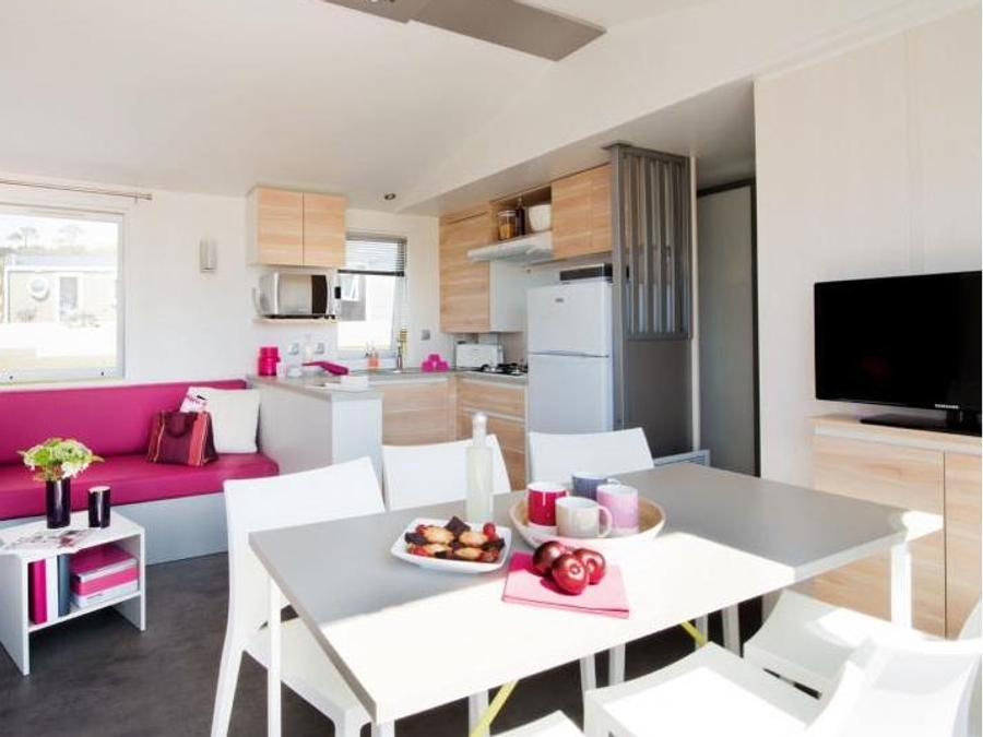 Mobilhome 6 personnes - Cottage Prestige - 3 chambres : 37 m² + 18 m² de terrasse semi-couverte 3