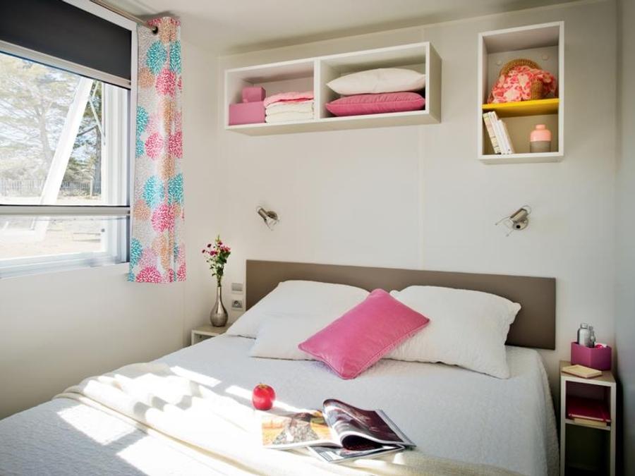 Mobilhome 8 personnes - Cottage Quatro - 4 chambres : 39 m² + 15 m² terrasse semi couverte 8
