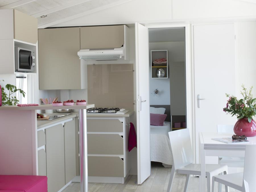 Mobilhome 8 personnes - Cottage Quatro - 4 chambres : 39 m² + 15 m² terrasse semi couverte 4