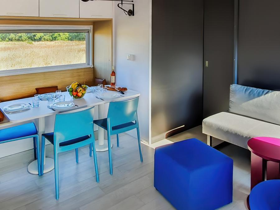 Mobilhome 5 personnes - TAOS avec spa privatif 2 chambres avec terrasse couverte 5p 3