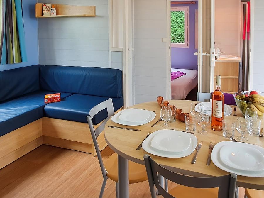 Mobilhome 5 personnes - Cottage Louisiane - 2 chambres : 31 m² + 14 m² terrasse semi-couverte 2