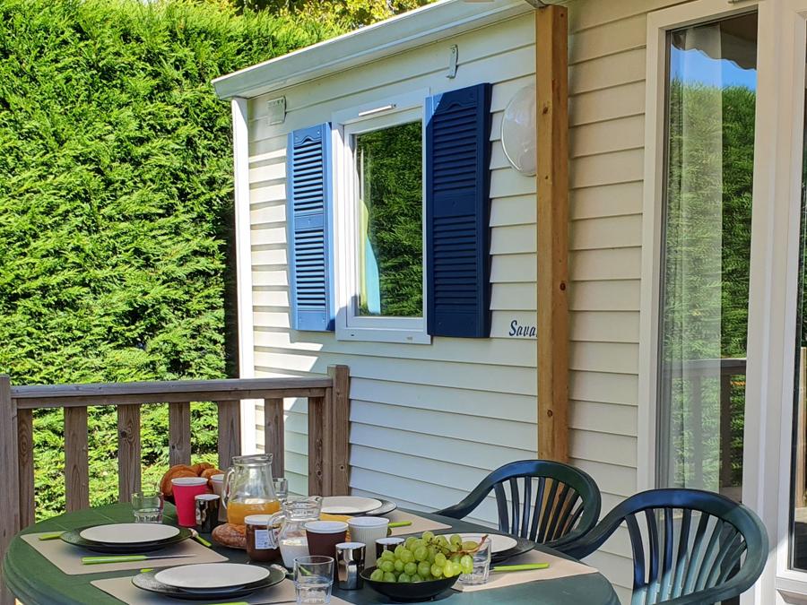 Mobilhome 5 personnes - Cottage Louisiane - 2 chambres : 31 m² + 14 m² terrasse semi-couverte 1