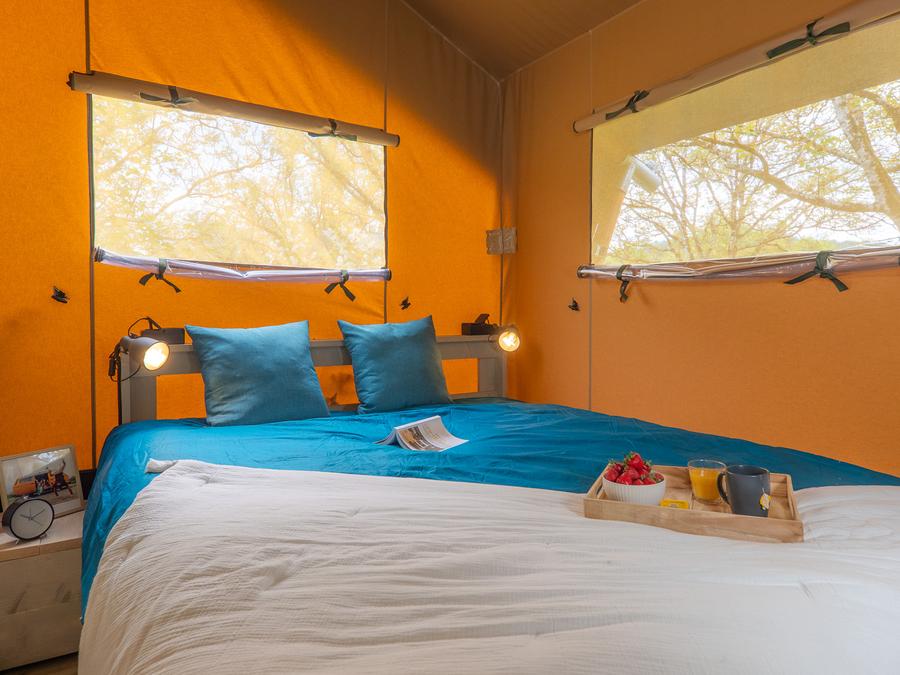 Tente en toile et en bois 4 personnes - Lodge Woody - 2 chambres - 4 personnes 7