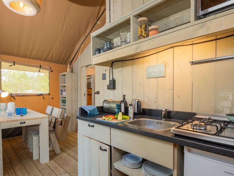Tente en toile et en bois 4 personnes - Lodge Woody - 2 chambres - 4 personnes 6