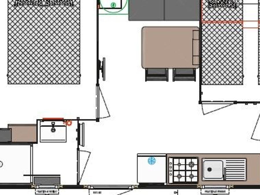 Mobilhome 4 personnes - MOBIL HOME TRADITION 2 CHAMBRES 4 pers 12
