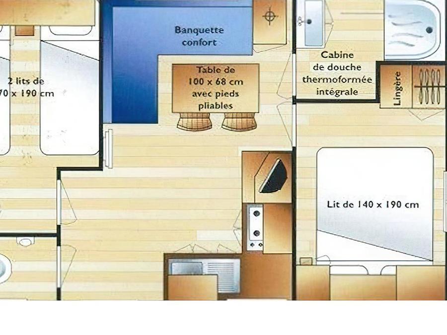 Mobilhome 4 personnes - Mobil-Home Vénus 2 Chambres 4 pers 10