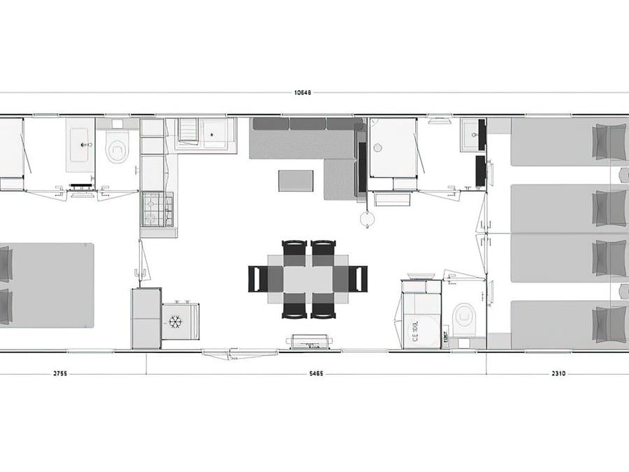 Mobilhome 6 personnes - VIP Prestige 3 ch, 6 pers, 2 SDB, climatisé 6